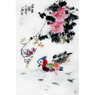 周小雨国画花鸟富贵图字画之家
