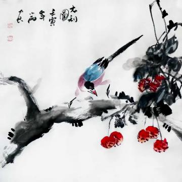 周小雨国画花鸟大利图字画之家