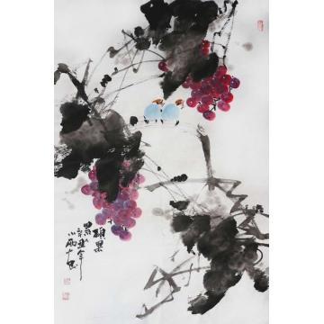 周小雨国画花鸟硕果累累字画之家