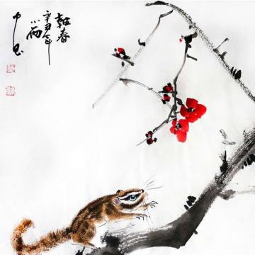 周小雨国画花鸟报春字画之家