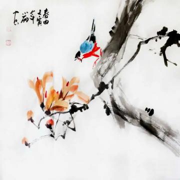 周小雨国画花鸟春曲字画之家