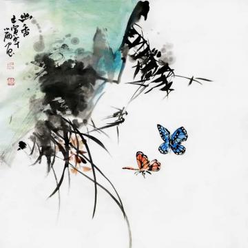 周小雨国画花鸟幽香字画之家
