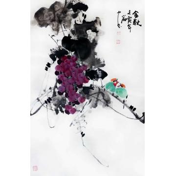 周小雨国画花鸟金秋字画之家
