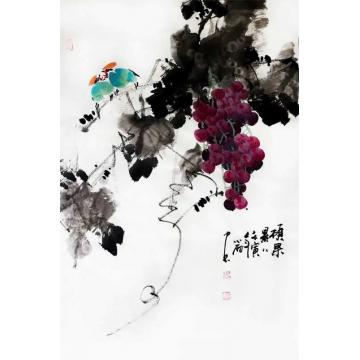 周小雨国画花鸟硕果累累字画之家