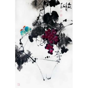 周小雨国画花鸟鸣秋字画之家