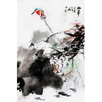 周小雨国画花鸟栖翠字画之家