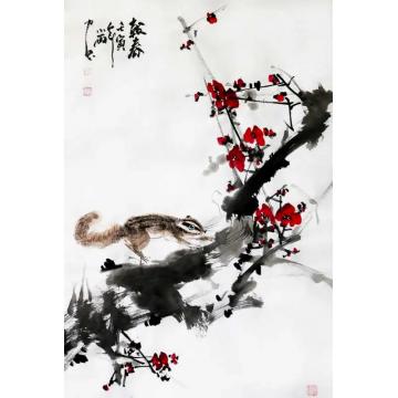 周小雨国画花鸟报春字画之家