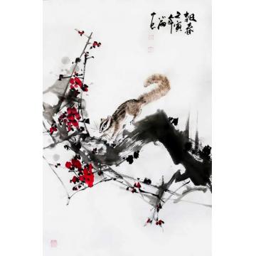 周小雨国画花鸟报春字画之家