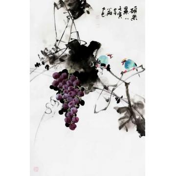 周小雨国画花鸟硕果累累字画之家