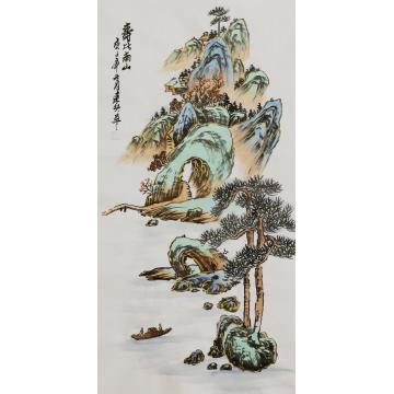 陆建兵国画山水寿比南山字画之家