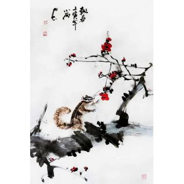 周小雨国画花鸟报春字画之家