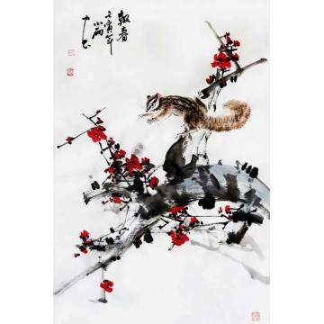 周小雨国画花鸟报春字画之家