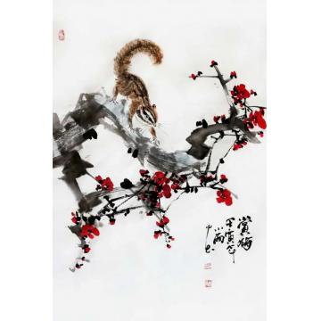 周小雨国画花鸟赏梅字画之家