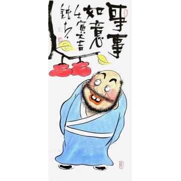 张海波国画人物事事如意字画之家