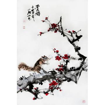 周小雨国画花鸟赏梅字画之家