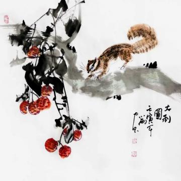 周小雨国画花鸟大利图字画之家