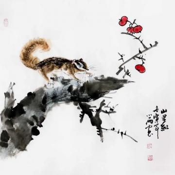周小雨国画花鸟山里红字画之家