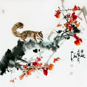 周小雨国画花鸟金秋字画之家
