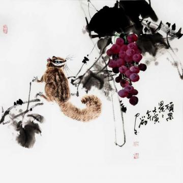 周小雨国画花鸟硕果累累字画之家