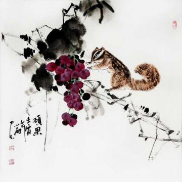 周小雨国画花鸟硕果字画之家