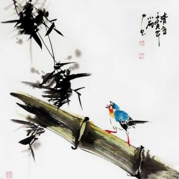 周小雨国画花鸟清音字画之家