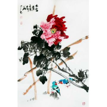 周小雨国画花鸟大富贵字画之家