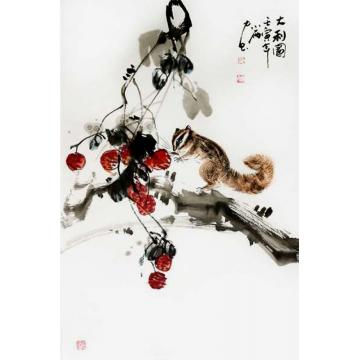 周小雨国画花鸟大利图字画之家