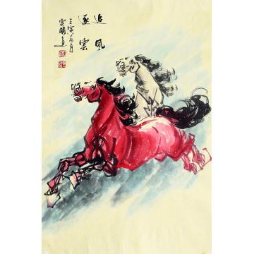 陈云鹏国画动物追风逐云字画之家