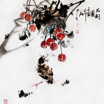 周小雨国画花鸟大利图字画之家