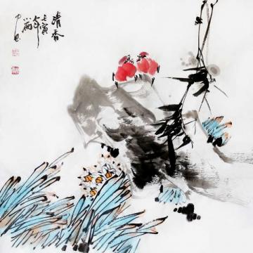 周小雨国画花鸟清香字画之家