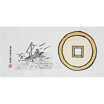 鲁三田国画人物向钱冲字画之家