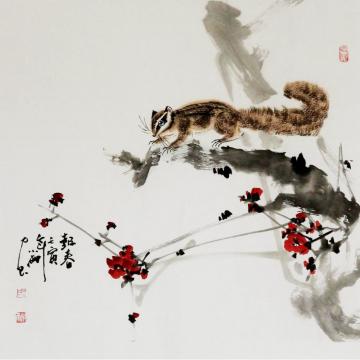 周小雨国画花鸟报春字画之家