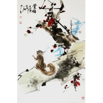 周小雨国画花鸟赏梅字画之家