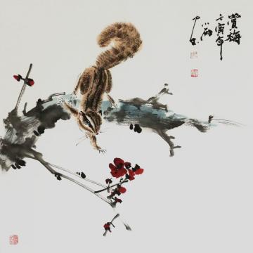 周小雨国画花鸟赏梅字画之家