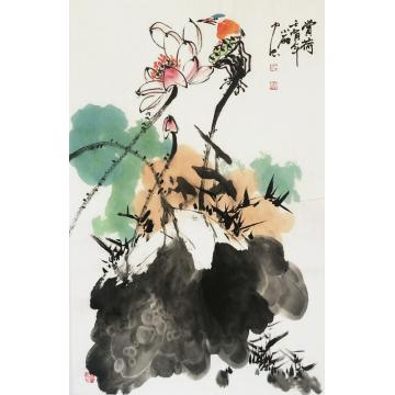 周小雨国画花鸟赏荷字画之家