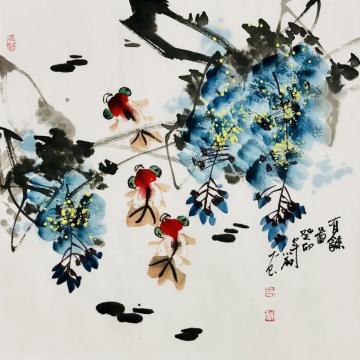 周小雨国画花鸟有余图字画之家