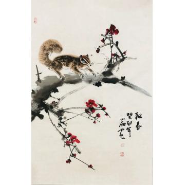 周小雨国画花鸟报春字画之家