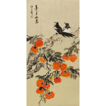 齐红玲国画花鸟事事如意字画之家