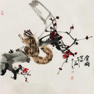 周小雨国画花鸟赏梅字画之家