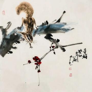 周小雨国画花鸟寻梅字画之家