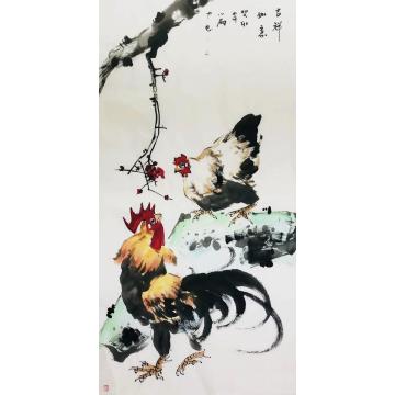 周小雨国画花鸟吉祥如意字画之家