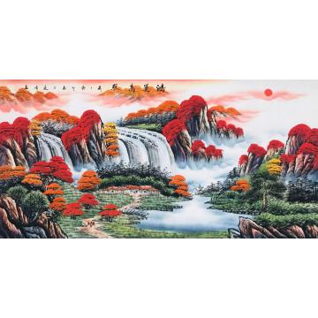 莫远峰国画山水鸿运高照字画之家