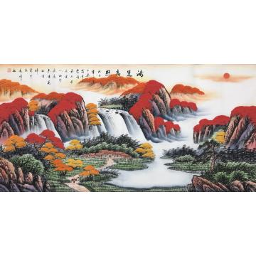 莫远峰国画山水鸿运高照字画之家