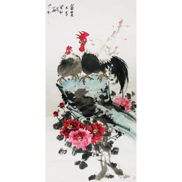 周小雨国画花鸟富贵大吉字画之家