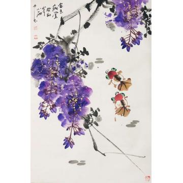 周小雨国画花鸟金玉满堂字画之家