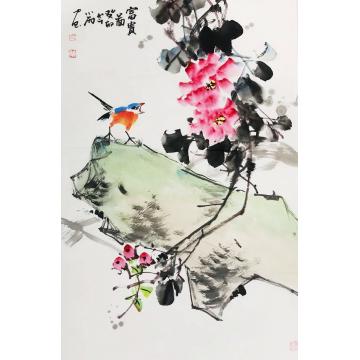 周小雨国画花鸟富贵图字画之家