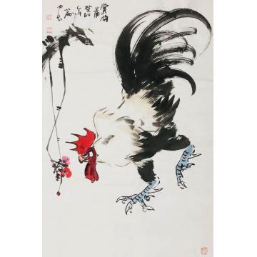 周小雨国画花鸟赏梅图字画之家