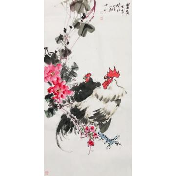 周小雨国画花鸟富贵大吉字画之家