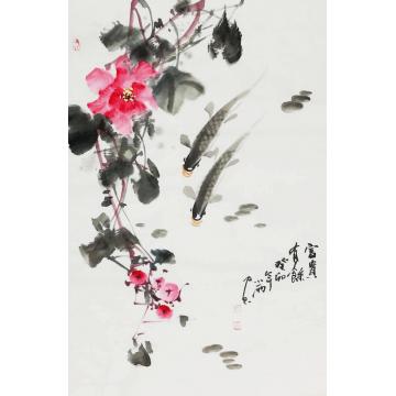 周小雨国画花鸟富贵有余字画之家