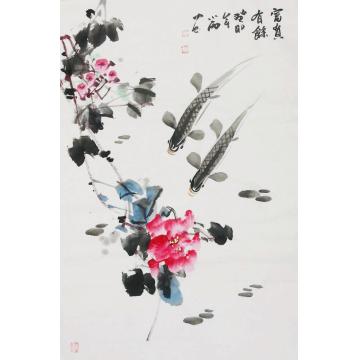 周小雨国画花鸟富贵有余字画之家